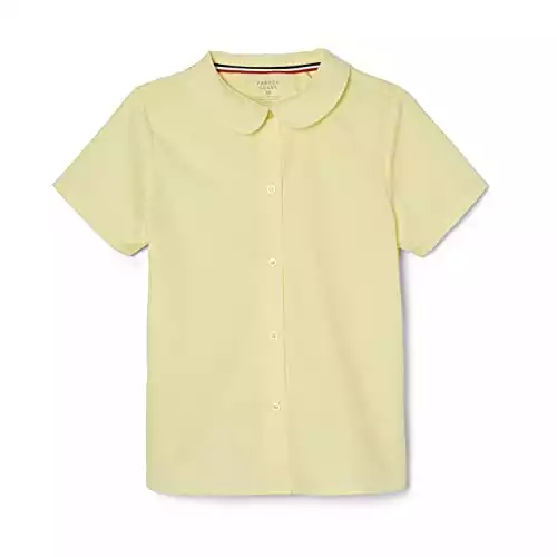 French Toast Big Girls' Short Sleeve Peter Pan Collar Blouse