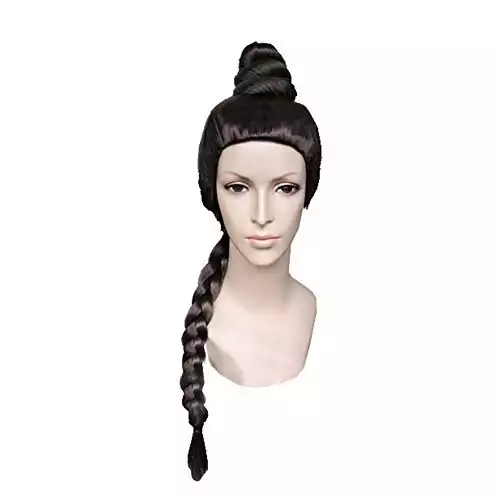 Xcoser Famous Film SW Princess Leia Wig Cosplay, Coffee Brown, Size No Size
