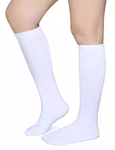 Pareberry White Knee High Socks