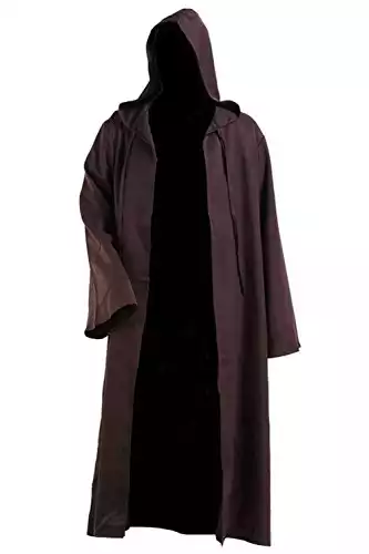 Men Hooded Robe Cloak Knight Fancy Cool Cosplay Costume