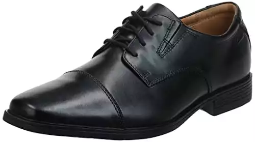 Clarks Men's Tilden Cap Oxford Shoe,Black Leather,11 M US