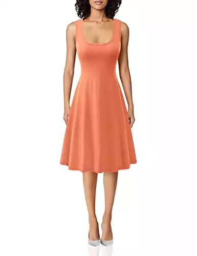 GRASWE Women's Sleeveless Round Neck Summer Dress