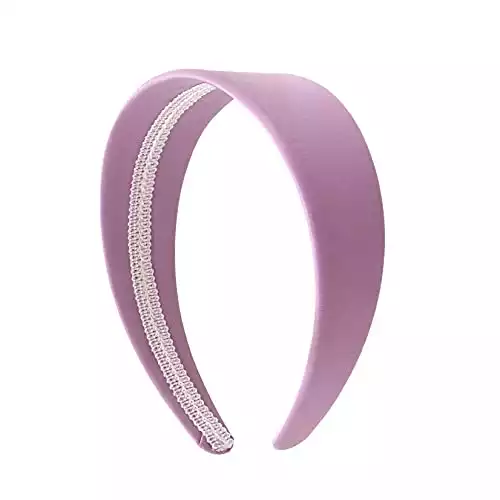 Lavender 2 Inch Wide Leather Like Headband