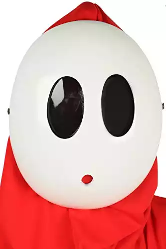 Mario Shy Guy White Mask Cosplay Mask Halloween Party XCOSER