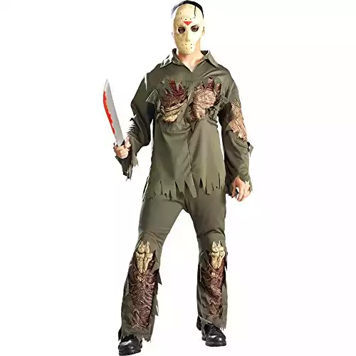 Rubie's mens Friday the 13th: Super Deluxe Jason Costume Party Supplies, Multicolor, Standard US