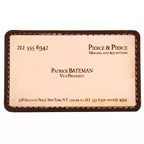 Violent Little Machine Shop Patrick Bateman Leather Business Card Morale Patch