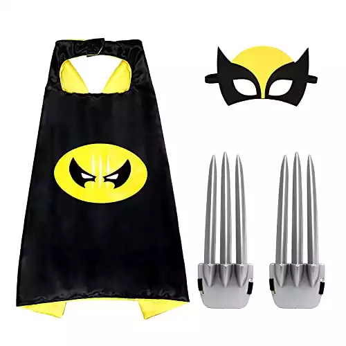 DMAR Wolverine Capes and Masks Wolverine Costume for Kids Wolverine Claws
