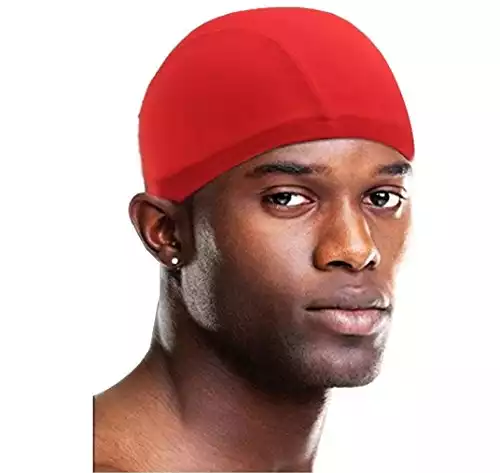 Titan Classic Spandex Dome Cap Red #11161