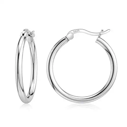 Sterling Silver Hoop Earrings for Women