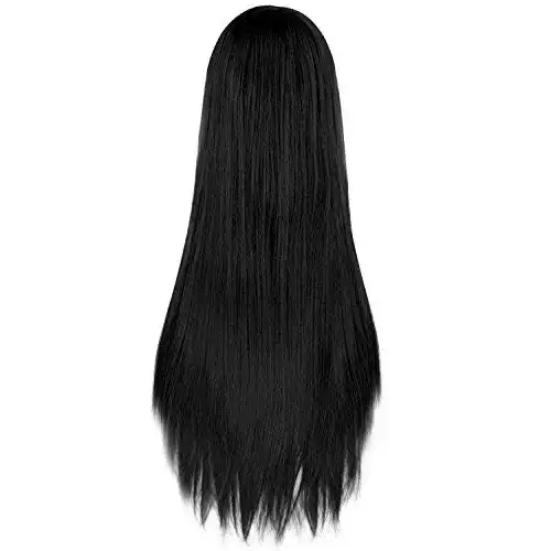 Rbenxia 32'' Women's Cosplay Wig Hair Wig Long Straight Costume Party Full Wigs Black