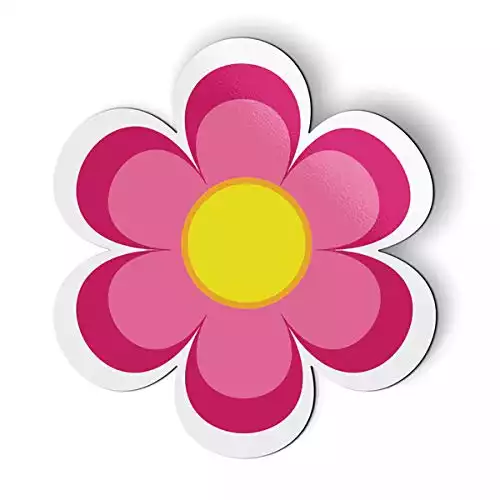 GT Graphics Express Cute Pink Flower - 5.5" Magnet for Car Locker Refrigerator