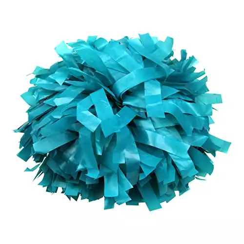 ICObuty Plastic Cheerleader Cheerleading Pom Poms 6 inch 1 Pair 2 Pieces (Teal)