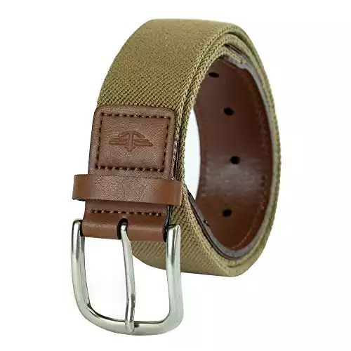 Dockers Men's 1 3/8 in. Stretch Web Belt,Khaki,34