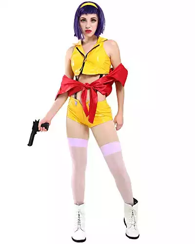 miccostumes Women's Faye Valentine Cosplay Costume Outfit (XL) Yellow