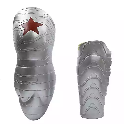 Xcostume The Winter Cool Soldier Bucky Arm Sleeve Prop Silver Adult -V3 Plastic Version