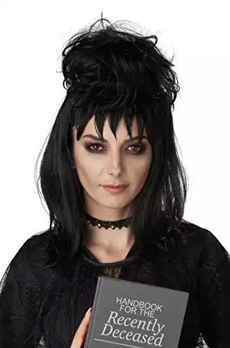 California Costumes Womens Beetle Girl Adult Beetlejuice Halloween Wig Black