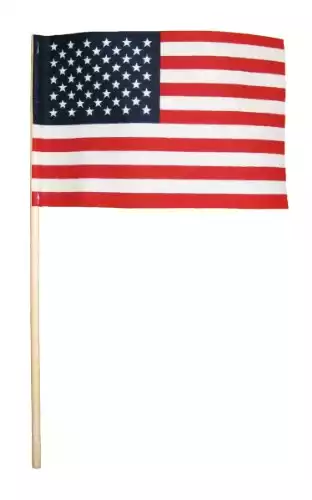 US Flag Store 4-by-6-Inch Stick American Flag with Non-Spear Tip