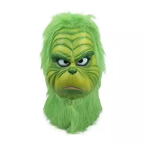 Green Cosplay Mask Christmas Costume Props As Christmas gifts and Christmas decorations
