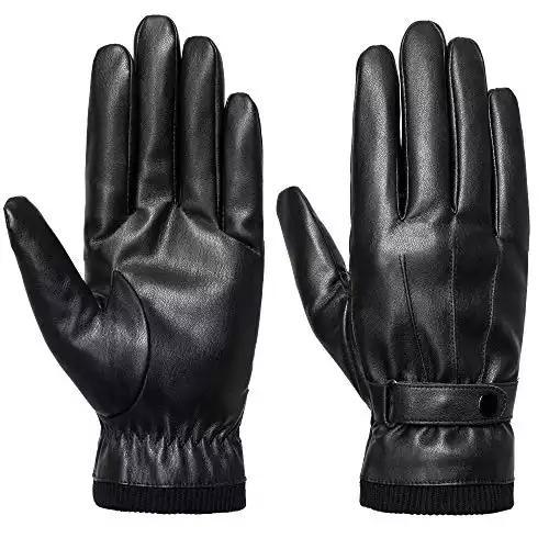 SANKUU Men's Winter Black Gloves