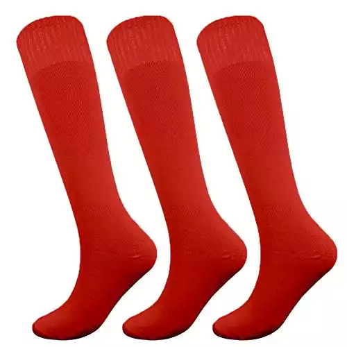 Fitliva Red Tube Socks 3 Pack