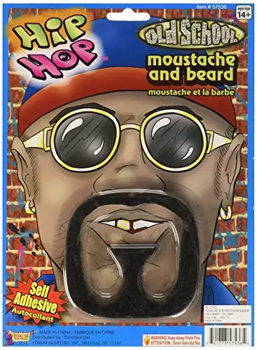 Forum Novelties Goatee/Hip-Hop/Rap Star Moustache and Beard Set