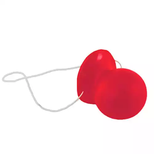 Red Rubber Honking Squeaking Clown Nose with Elastic