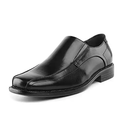 Bruno Marc Men's State-01 Black Leather Lined Dress Loafers Shoes