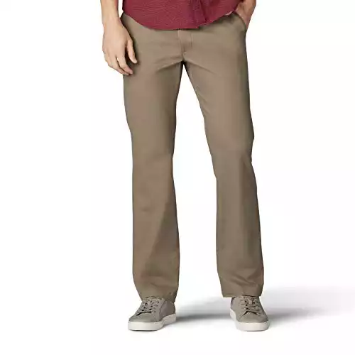 Lee Men's Performance Series Extreme Comfort Straight Fit Pant, Breen