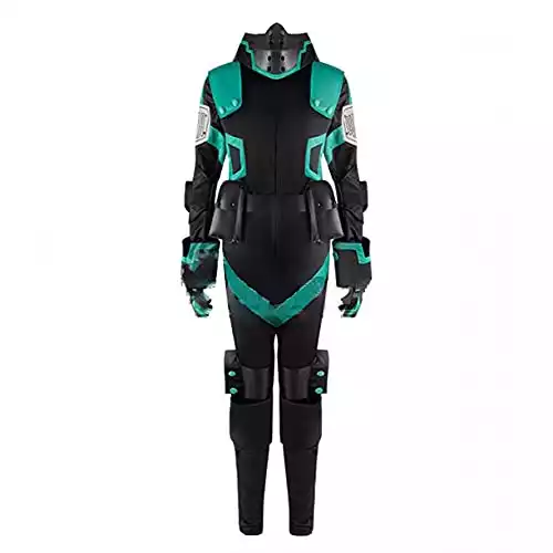 CosplayDiy Men's Izuku Midoriya Cosplay Costume Deku Cosplay Costume Battle Suit