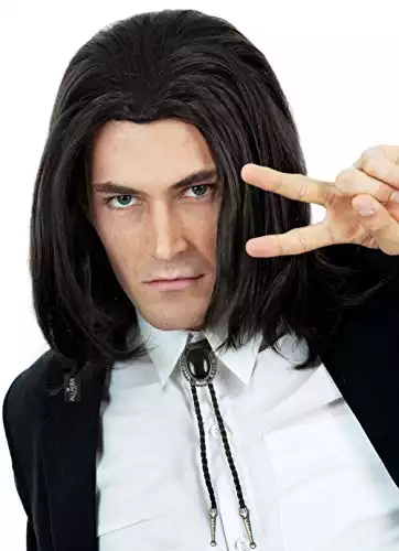 Hitman Black Wig 90s Mens Costume Wig