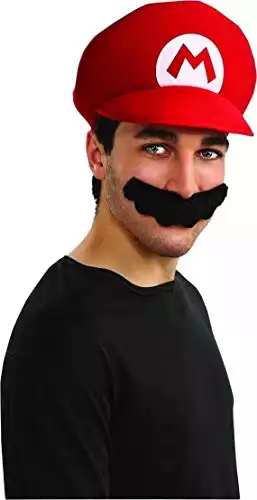 Super Mario Brothers Mario Hat And Mustache Kit, Standard Color, One Size