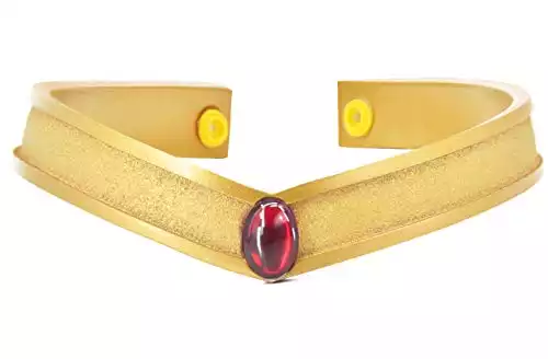 DAZCOS Women's Gold Cosplay Tiara Queen Headwear Props Resin (Hino Rei)