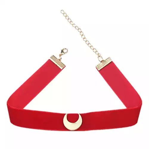 Ziper Red Moon Usagi Choker Halloween Cosplay Chocker Necklace Jewelry