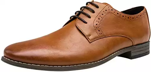 Jousen Men's Oxford Plain Toe Brown