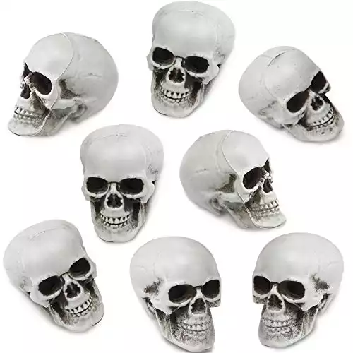8 Pieces Halloween Skulls Realistic Looking Skulls