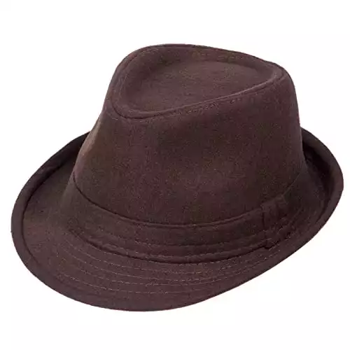 Unisex Brown Fedora Hat