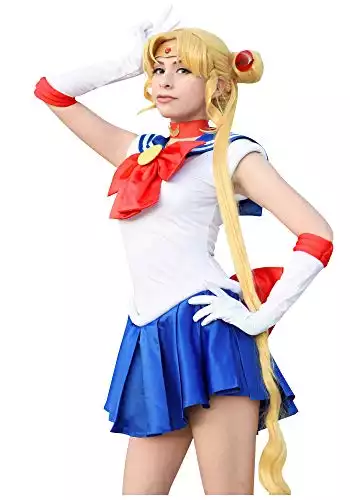 DAZCOS Adult US Size Bunny Tsukino Usagi Cosplay Costume Sailor Dress for Women