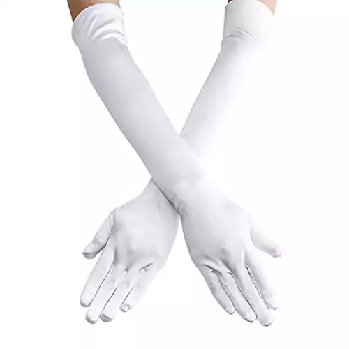 Women's 22'' Long Satin Finger Gloves