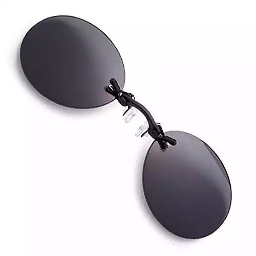 PLOPLO Retro Round Clip On Nose glasses