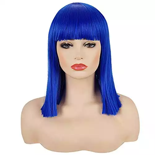 Blue Short Straight Bob Wig