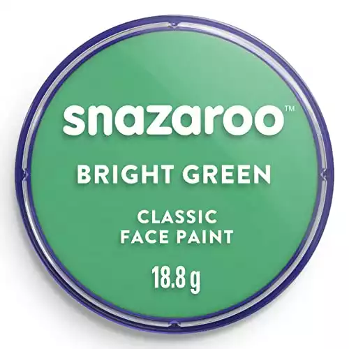 Snazaroo Classic Face and Body Paint, 18.8g (0.66-oz) Pot, Bright Green