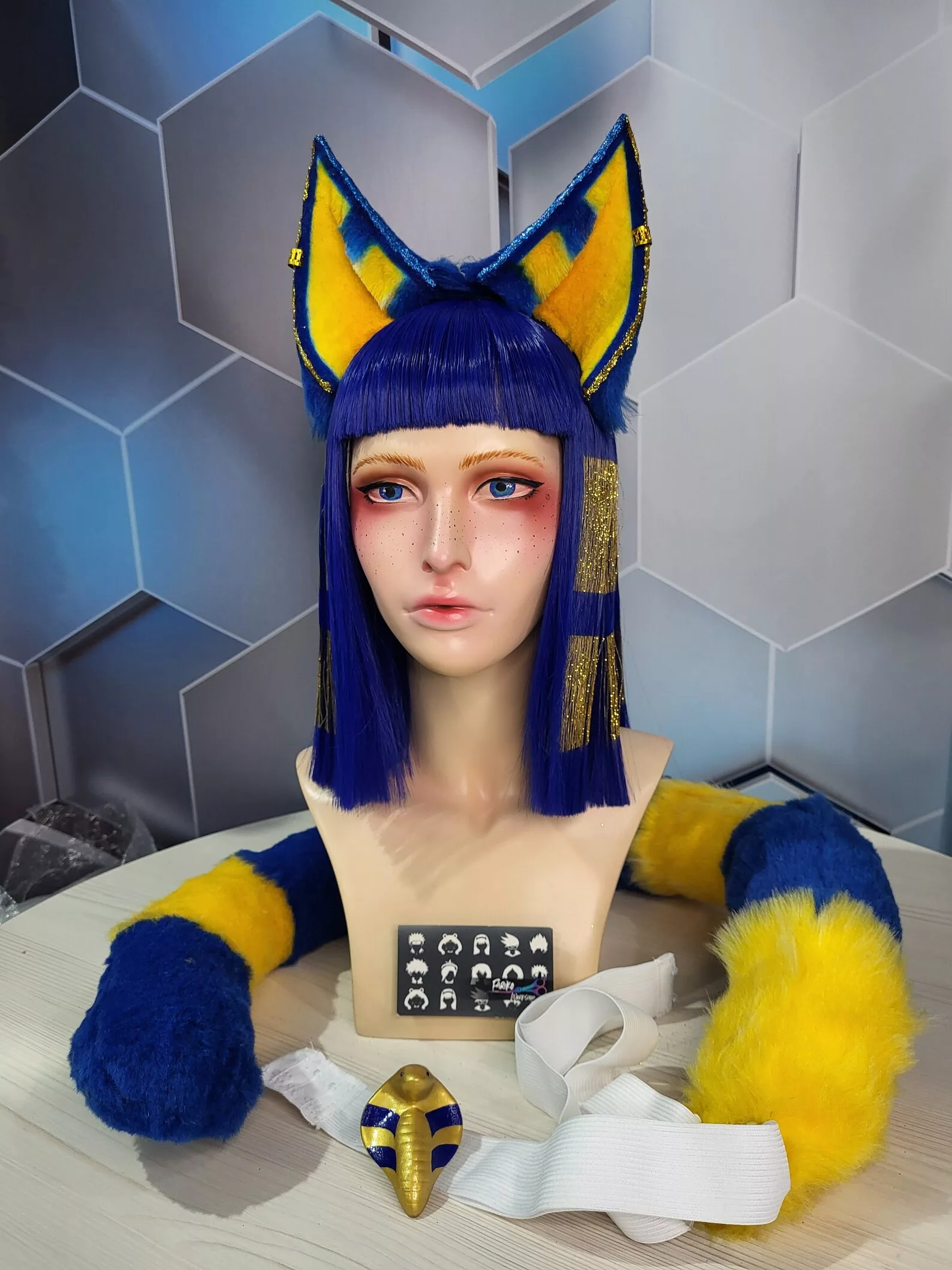 Inspired Ankha Cosplay Cobra Snake Ears tail Wig Costume