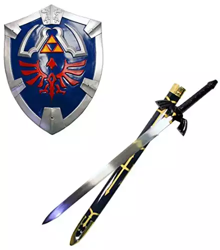 THE Legend of Zelda Real Master Sword and Shield Set Costume Link Hylian