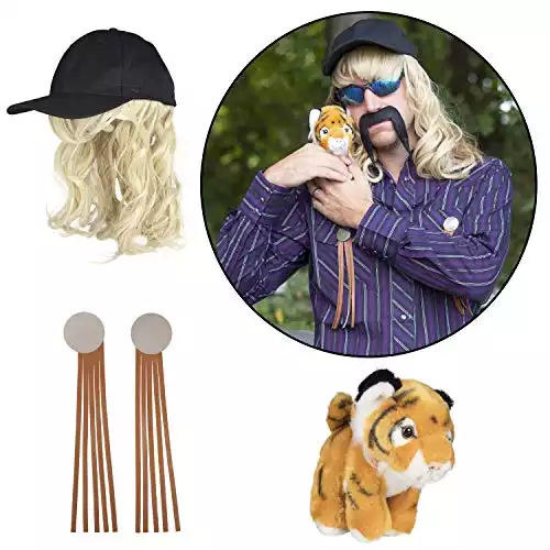 SCS Direct Joe Exotic Tiger King-Inspired 6pc Deluxe Halloween Party Funny Gag Costume