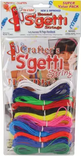 Pepperell S'getti Strings Plastic Lacing Super Value Pack, Assorted Colors